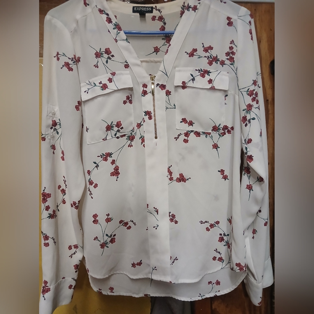 Floral Button-Up Blouse